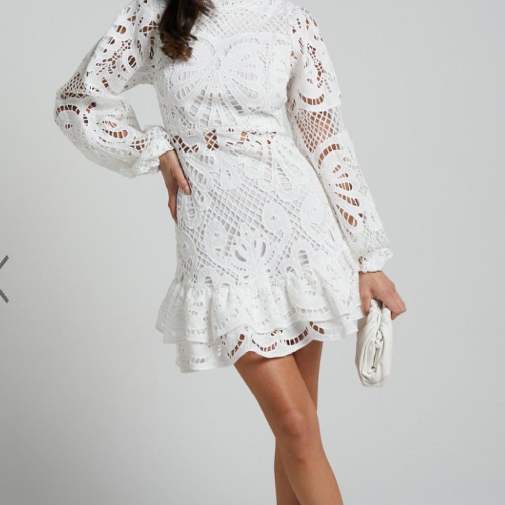 Showpo White Lace Dress